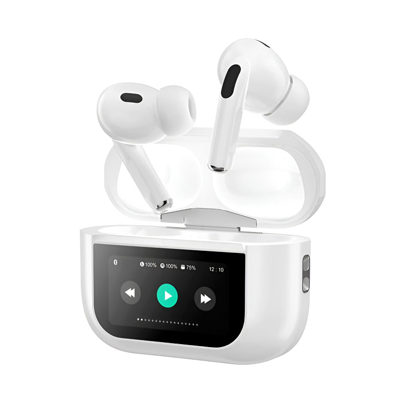 A9 Pro Wireless Earbuds with ENC & Smart Touch Screen